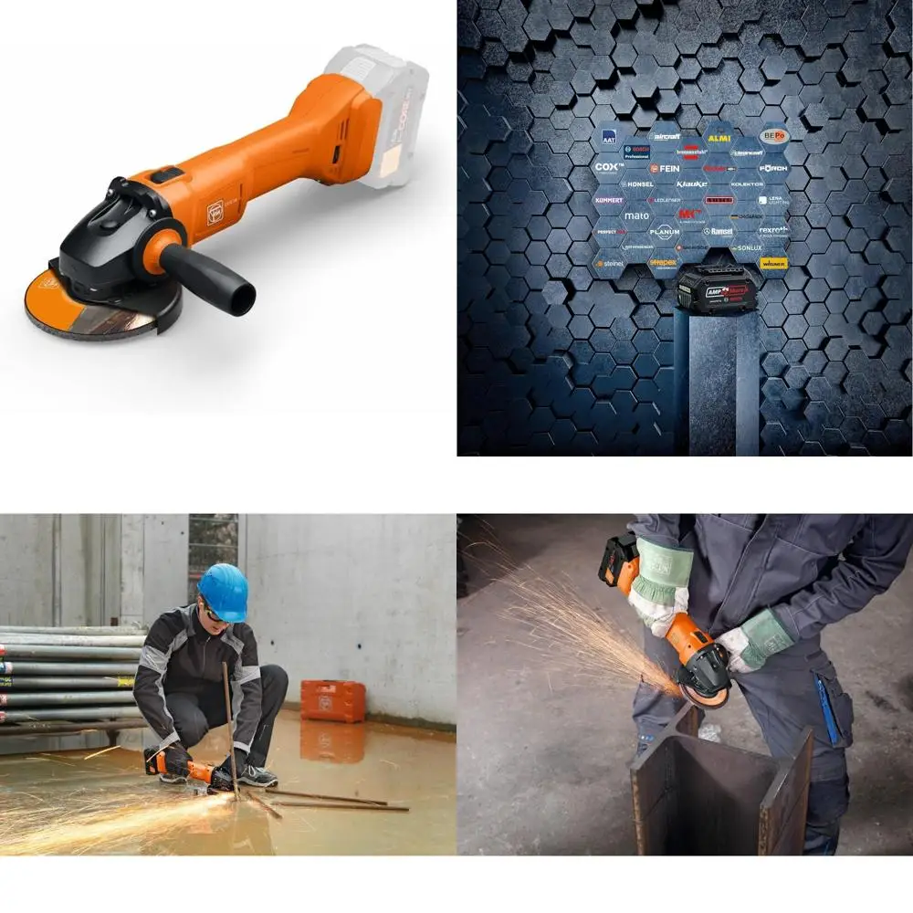 

18V Cordless Brushless 115mm Angle Grinder with AMPShare Technology, Carry Case Included - Long-lasting Power for Heavy-Duty Gri