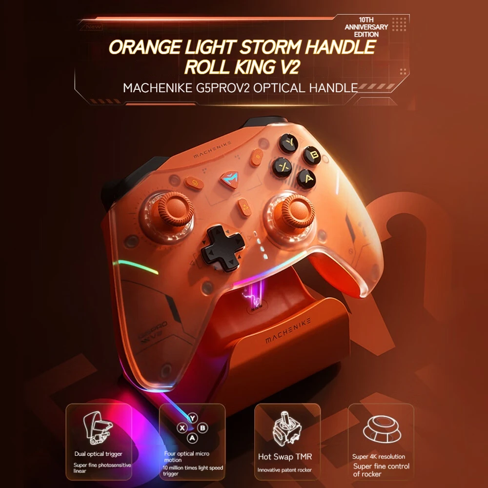 New G5pro V2 10th Anniversary Edition Three Mode Optical Game Handle Switch Pc Sensing Trigger Vibration Ns Myth Wu Kong Gamepad