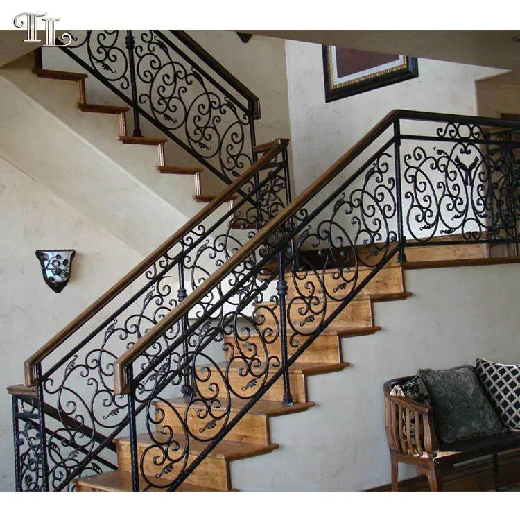 Wrought iron staircase balustrade luxury stair handrails railing design wrought iron railings