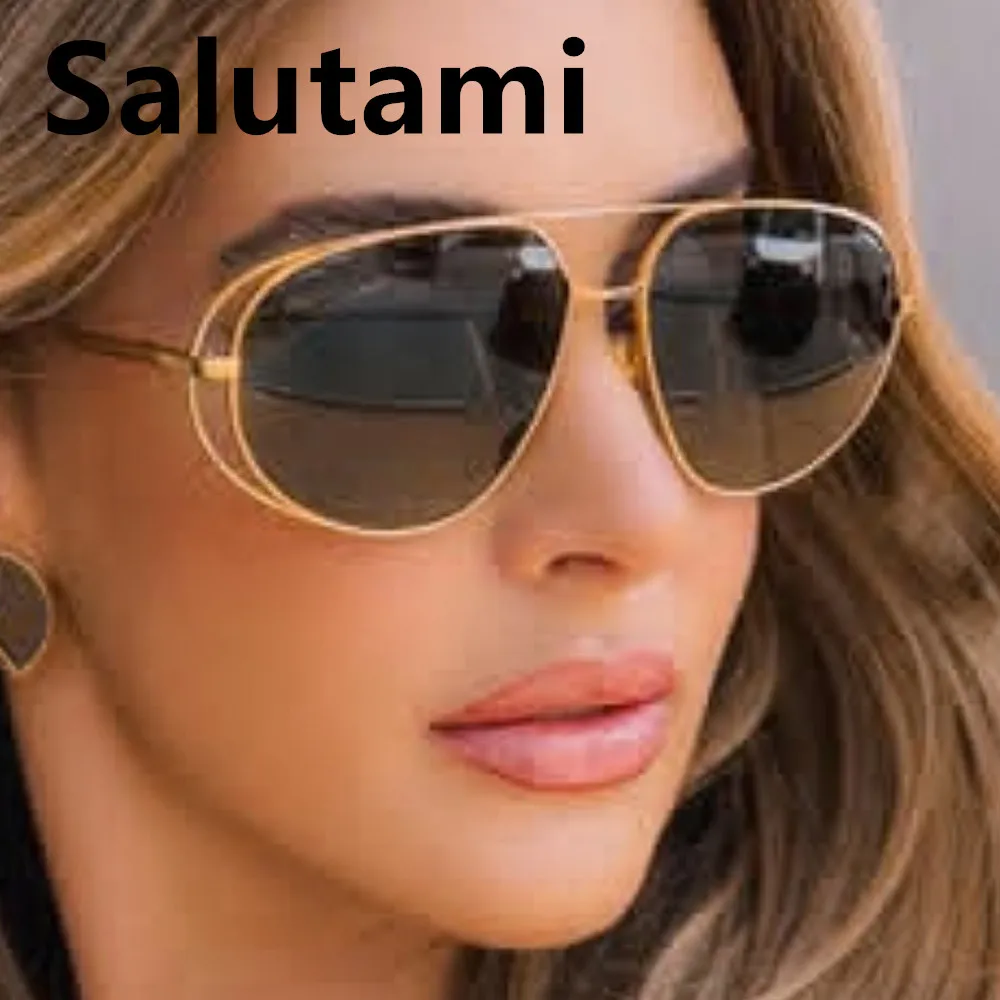 Vintage Legierung Quadratische Hohle Rahmen-Sonnenbrille für Damen Neue Mode Farbverlauf UV400 Sonnenbrillen Elegante Damen-Sonnenbrillen zum Autofahren