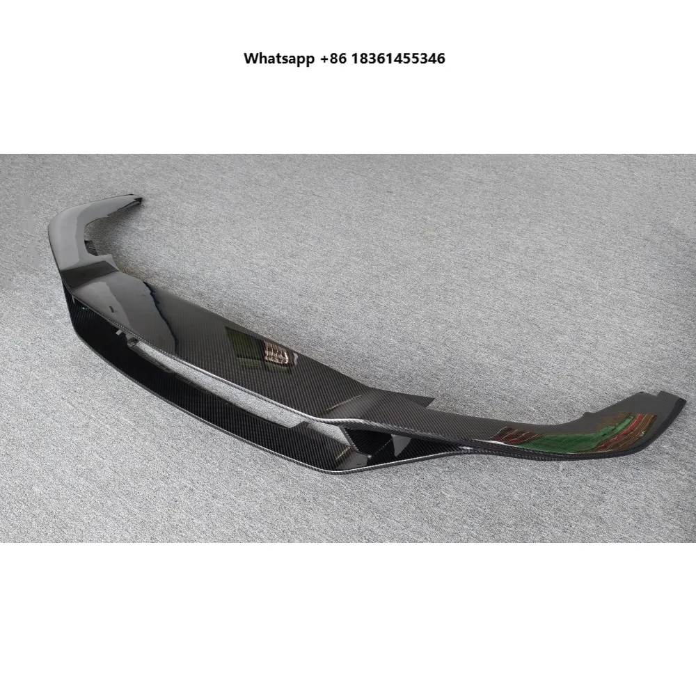 

For EVO Upgraded Front Lip of Bumper, New Aul Style Dry Carbon Fiber Front Splitter Suitable
