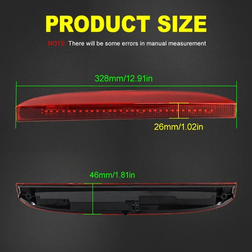 Imagen 2 del producto 1 unidad LED de alto nivel tercera lámpara de freno luz de freno trasera compatible con Renault Clio II 1998 1999 2000 2001 2002 2003 2004 2005 Clio Mk III