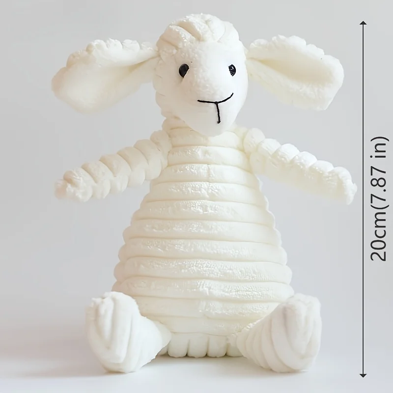 Jouet en peluche mouton/agneau grinçant, animal en peluche doux, jouet mignon pour bébé/enfant en bas âge et jouet pour chien, cadeaux pour filles et garçons, cadeaux de Noël