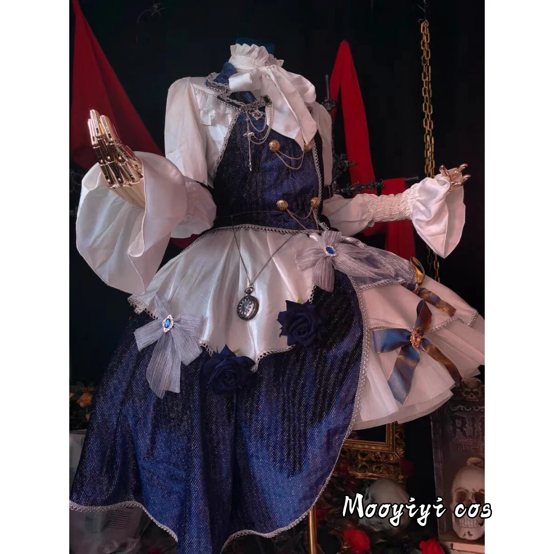 

Mooyiyi cos Izayoi Sakuya Косплей Костюм Хэллоуин Рождество Ролевая вечеринка Комикс Женское платье Touhou индивидуальный проект