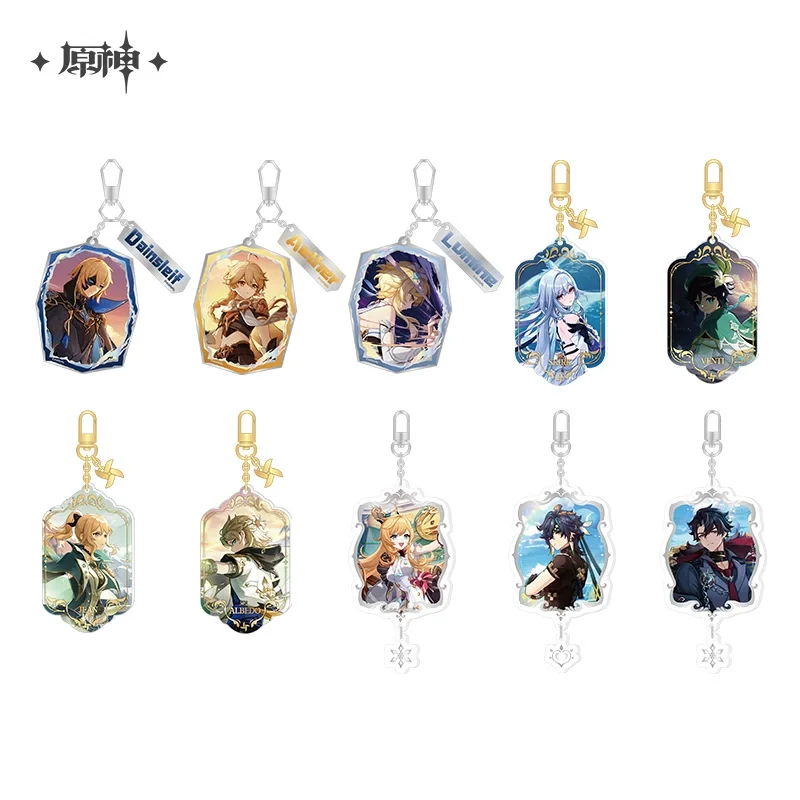 

Sunsyea Genshin Impact Official Merch miHoYo Original Authentic Series Keychain Pendant Arlecchino Furina Mavuika Capitano