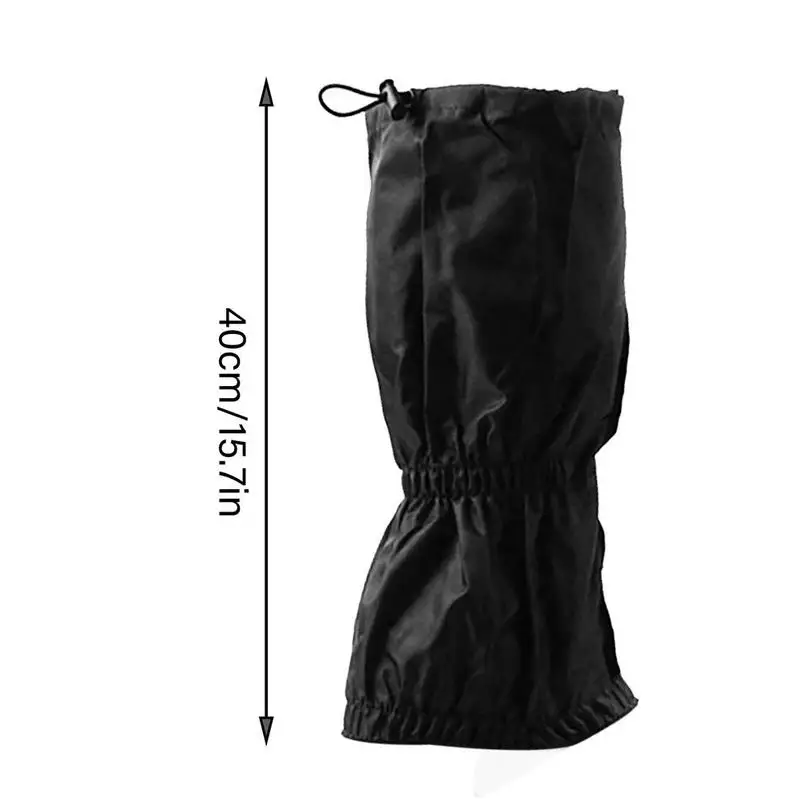 1 Pair Snow Gaiters Ripstop Outdoor Ski Legging Gaiters Wear Breathable Hiking Waterproof Gaiters With Adjustable Elastic Band