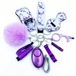 Safety Keychain Full Set, Self Defense Security Keychain Set With Personal Alarm Protective Keychain Accessories For Women Girls