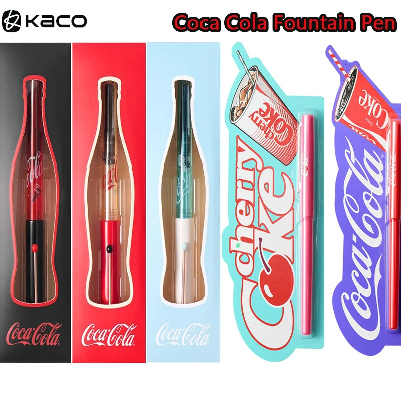 

Ручка-фонтан KACO Retro Coca-Cola Bottle MELLOW, с очень тонким наконечником, со встроенным картриджем, для студентов и профессионалов, любителей канцелярских товаров
