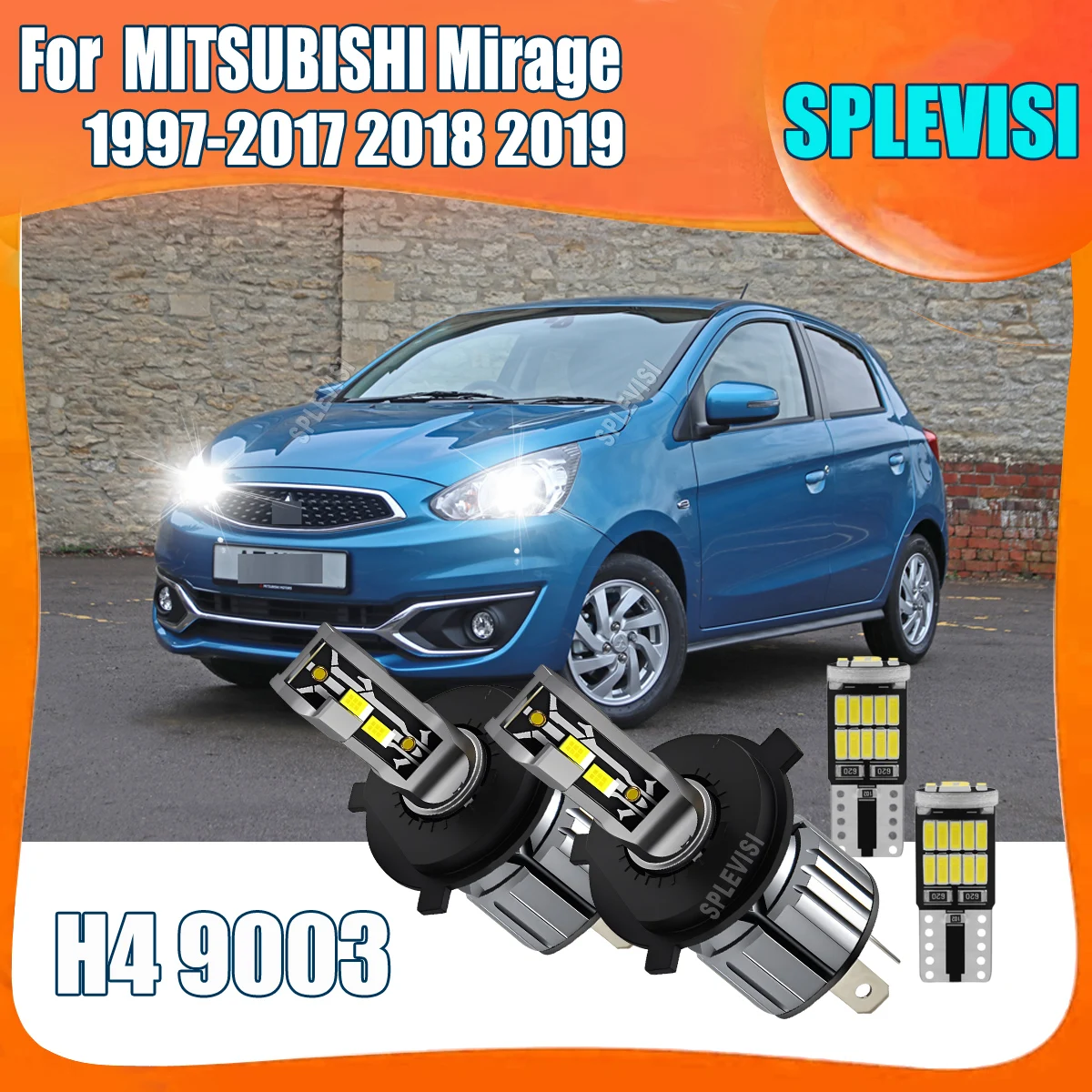 

H4 9003 LED Car Headlight 15000LM Set Easy Install For MITSUBISHI Mirage 1997 1998 1999 2000 2001 2002 2003 2004 2005 2006-2019