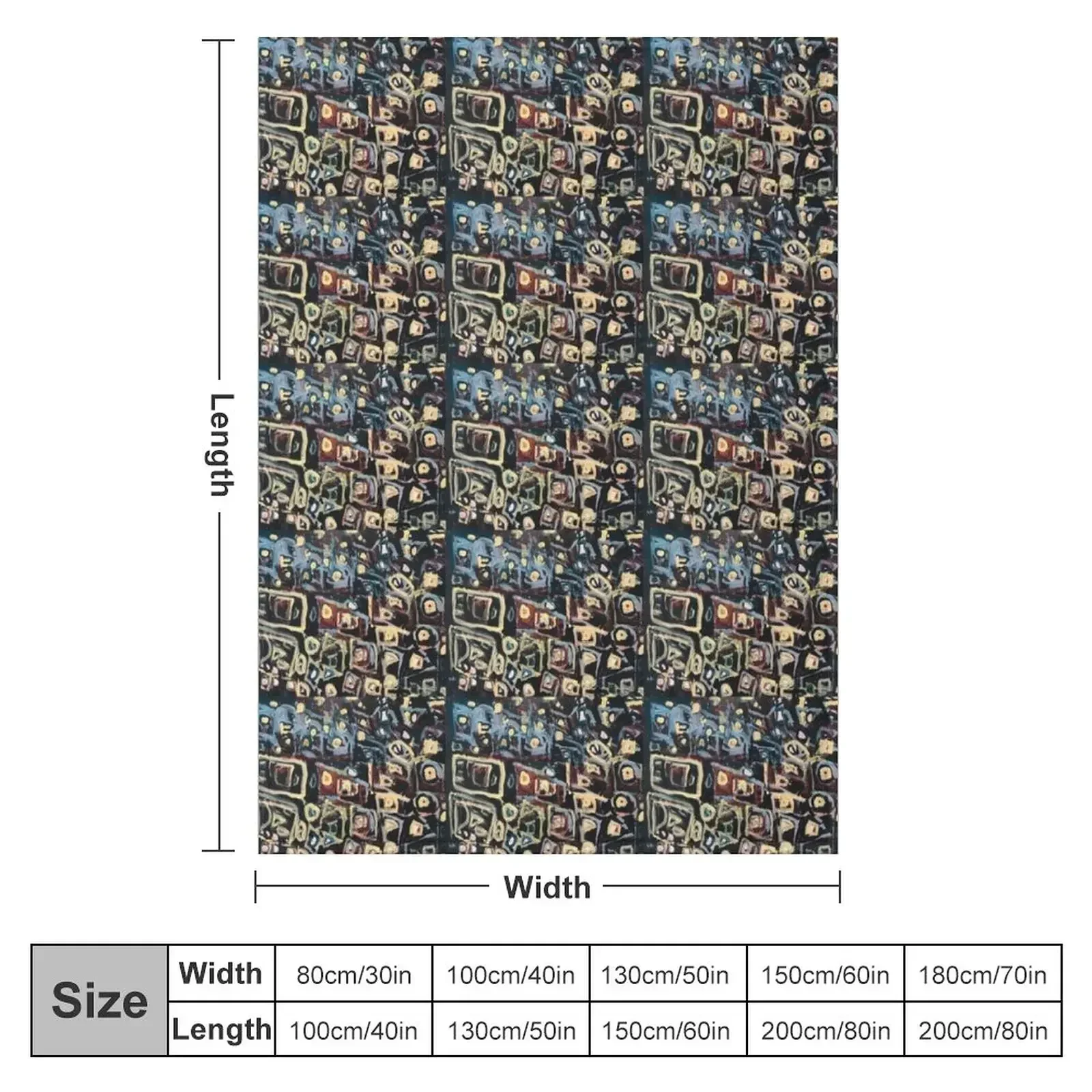 Abstract Shapes by Linda M. Throw Blanket Thermal Summer Beddings anime Blankets