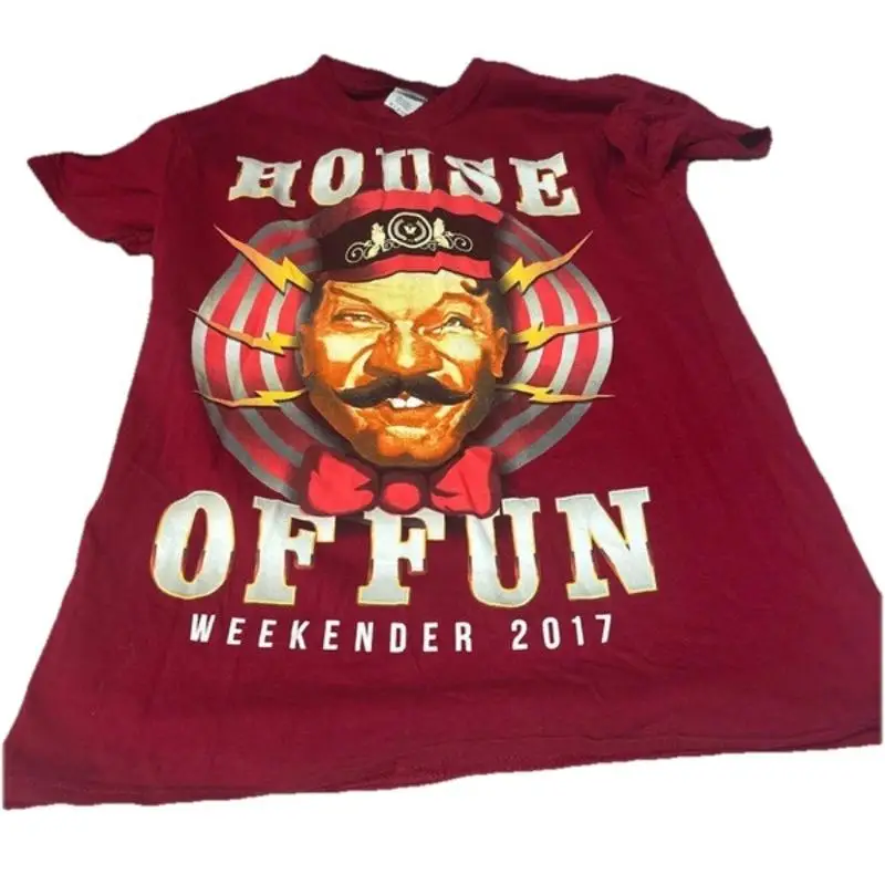 جنون تي شيرت نادر سكا روك باند 2017 جولة ميرش حجم صغير أحمر التوصيلات