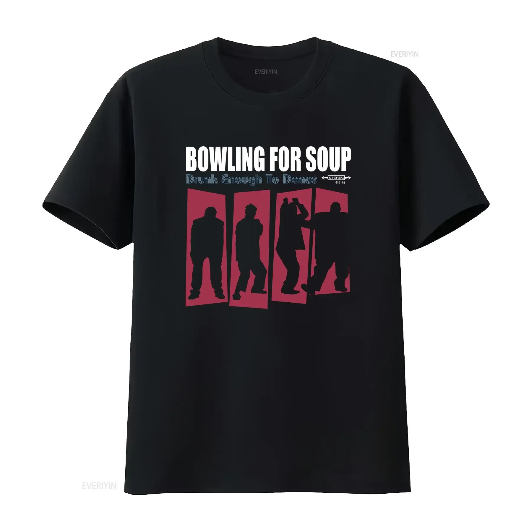 DRUNK ENOUGH TO DANCE Bowling For Soup T Shirt Black S 5XL 1G0239 vintage Washed Versatile Soft Breathable graphic streetwear