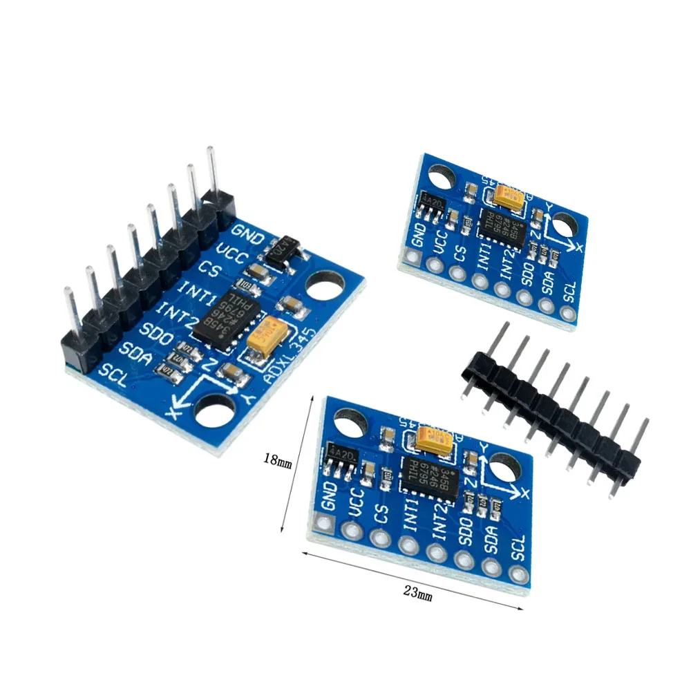 

3-Axis Digital Gravity Sensor Acceleration Module GY-291 ADXL345 3-5V IIC/SPI Transmission ±2g ±4g ±8g ±16g Acceleration Module