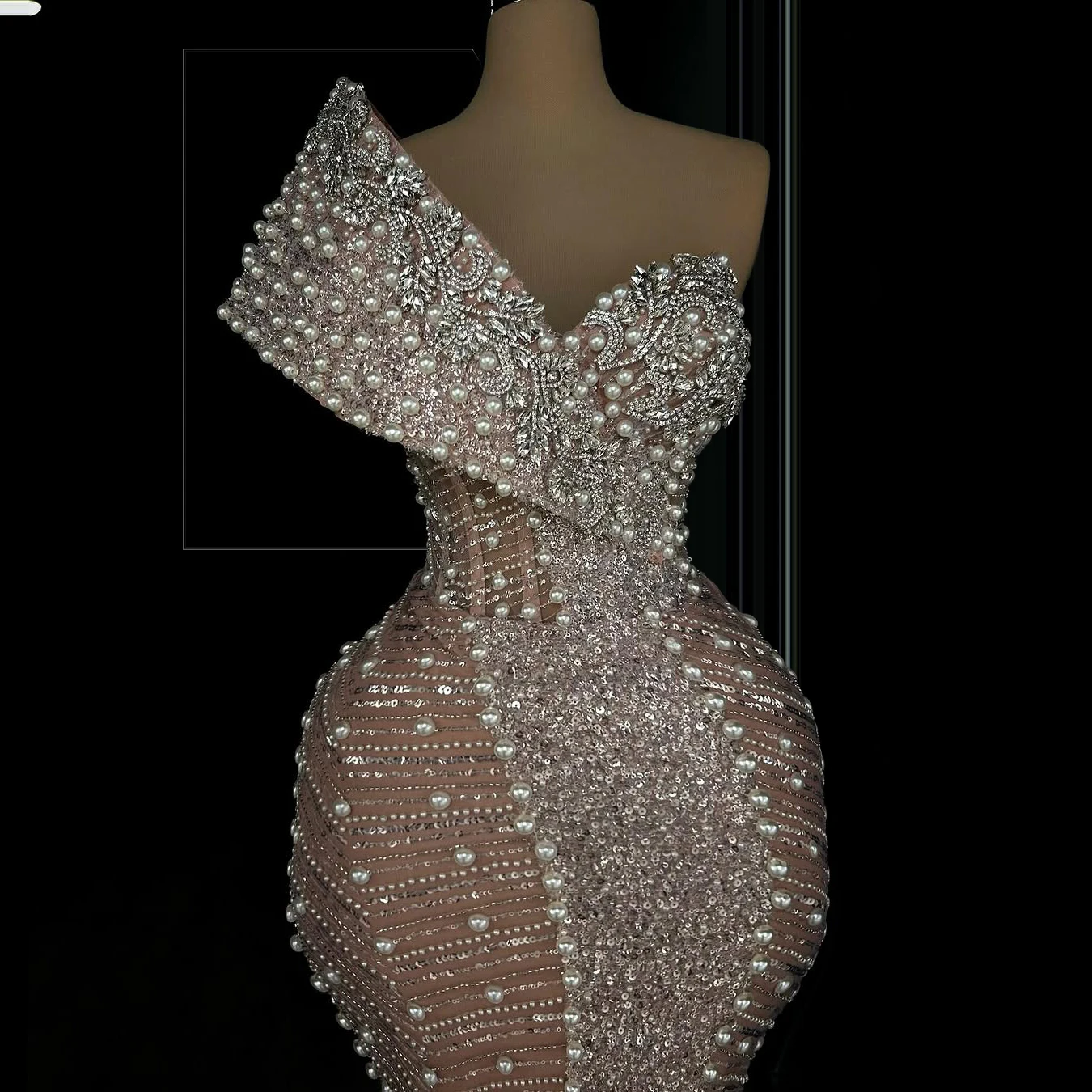 silver glitter mermaid dress Made to Order Lace Glitter Mermaid Wedding Dress