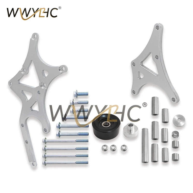 Driver Side Alternator Power Steering Pump Bracket Kit Spare Replacement Part for 1999-2014 LS Truck Engine Repair Accessory