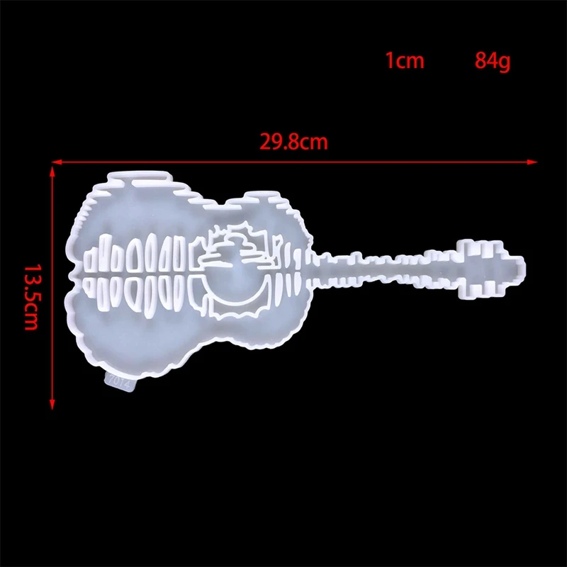 2Pcs DIY Guitar Pendant Crystal Epoxy Resin Mold Living Room Guitar Wall Hanging Decoration Silicone Mould