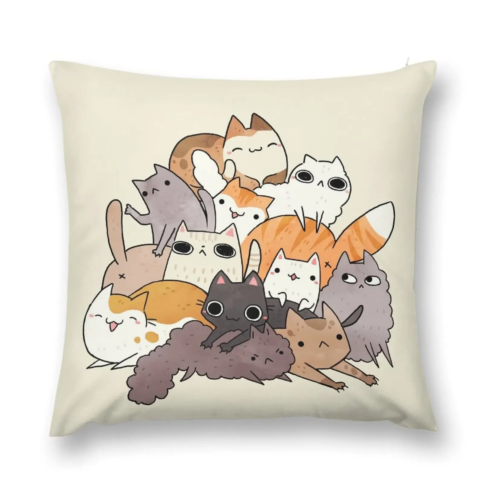 

pile-o-cat version 2.0 Throw Pillow Christmas Covers For Cushions Decorative Sofa Cushions sleeping pillows pillow