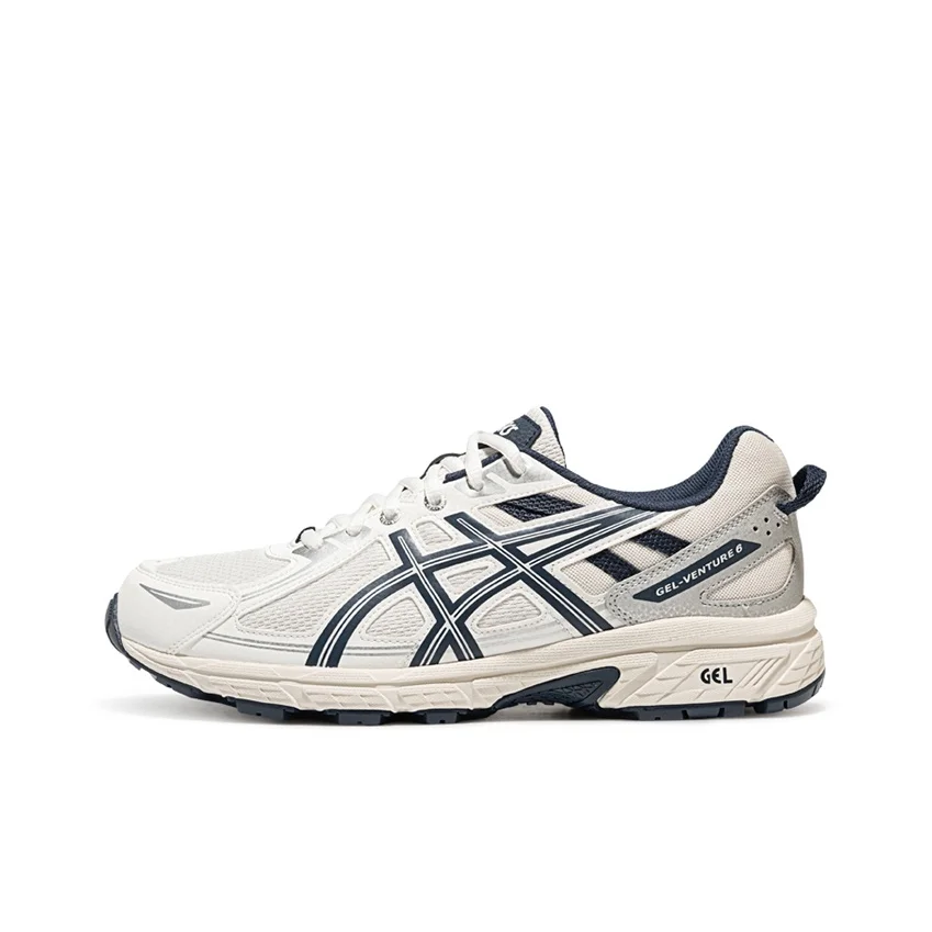 ASICS Gel Venture 6 Textile, Synthetic Leather Breathable Low top Running Shoes Unisex 1203B030-101