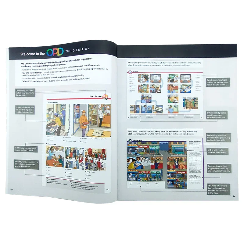 Original English Edition Oxford English-Chinese Illustrated Dictionary Dictionary OPD Third Edition Language Learning Book