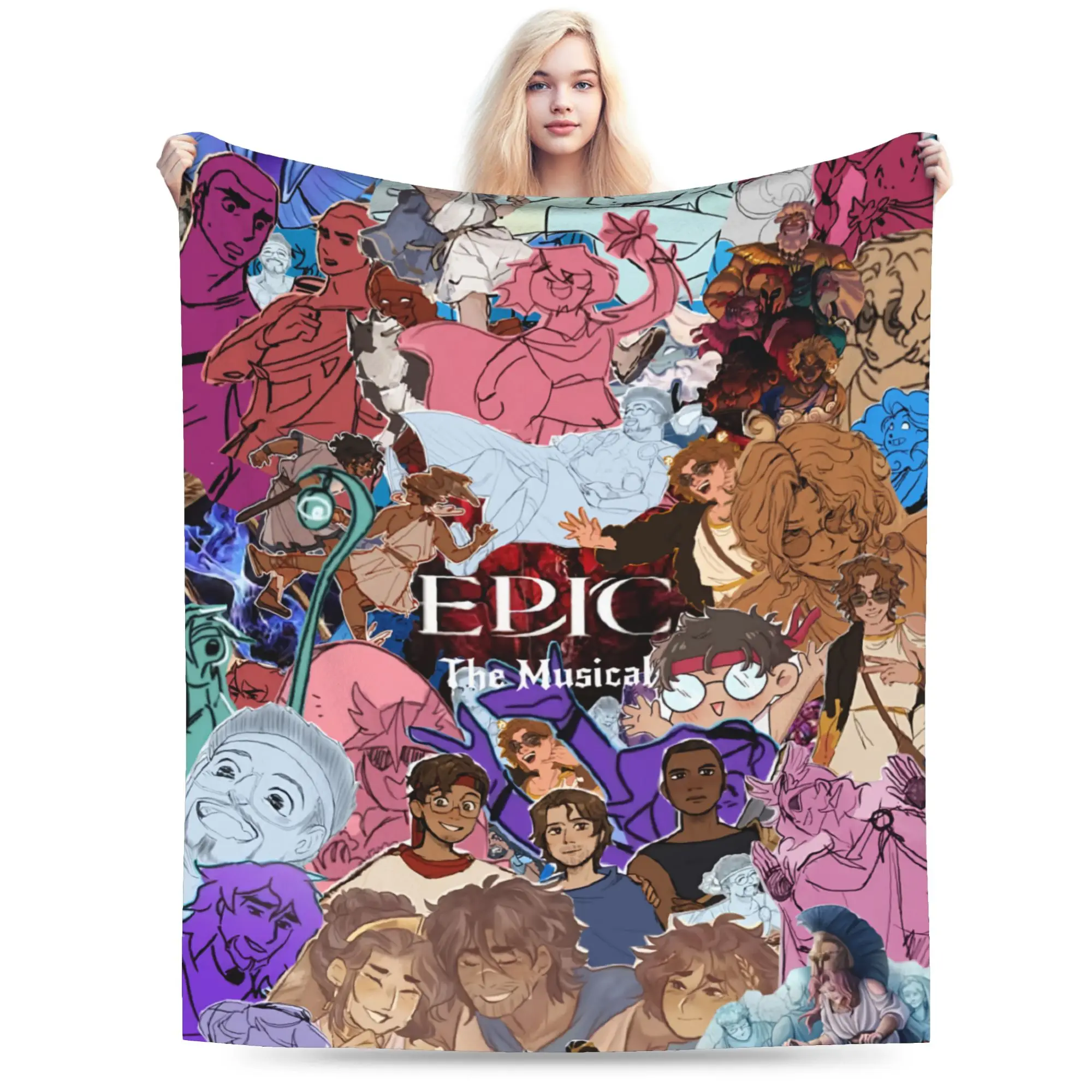 E-Epic T-The Musical Blanket Super Soft Cozy  Throw Blankets for Sofa 50x60 Inch Multi-size Rug Piece