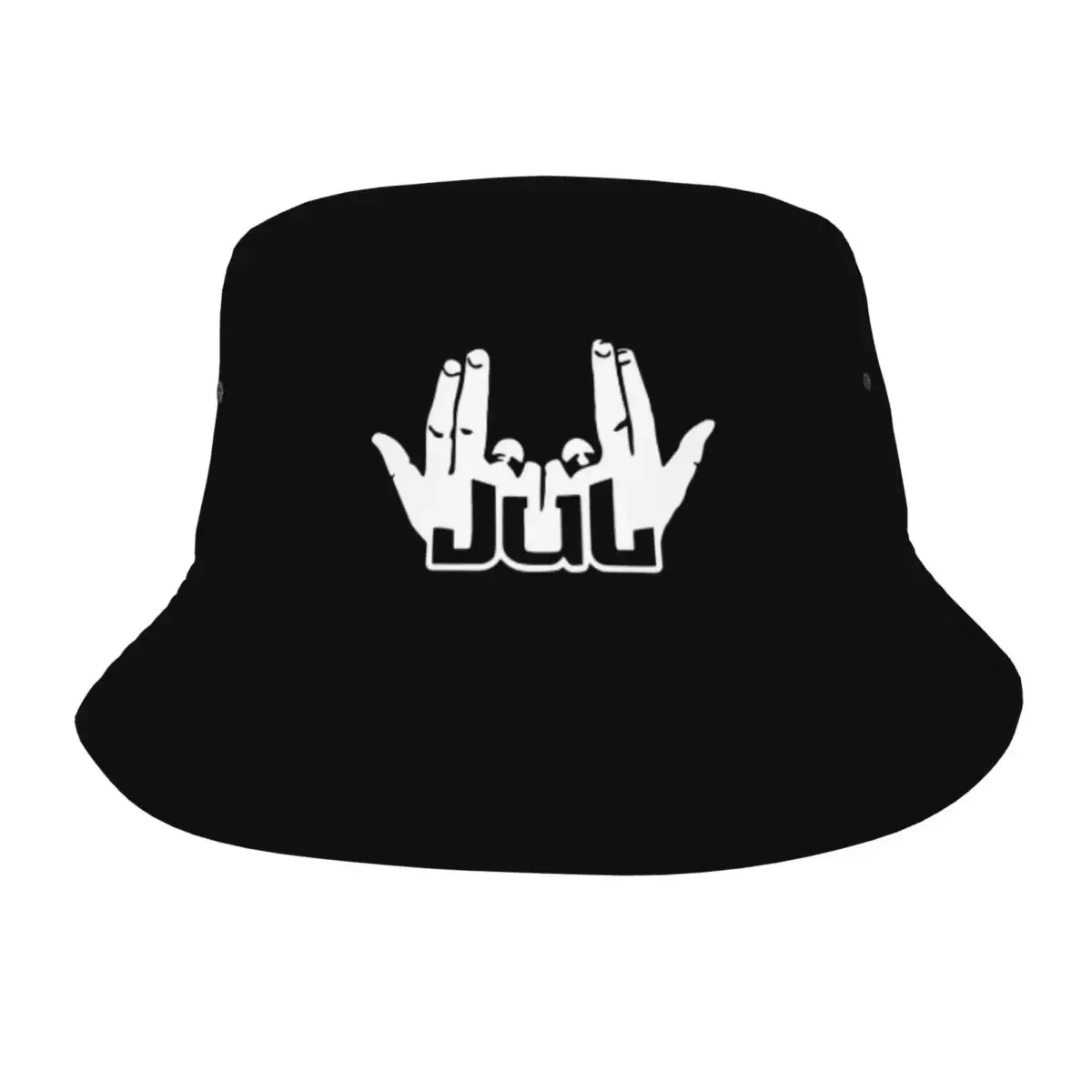 Trendy Jul Sign Bucket Hat For Unisex Foldable Rapper Bob Hat Hot Daily Harajuku Casual Summer Beach Vacation Getaway Headwear