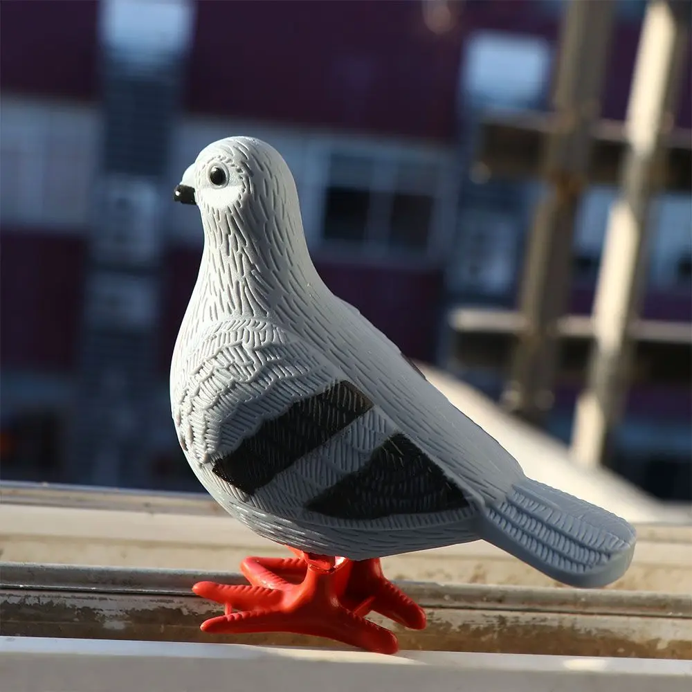 

Pull Back Pigeon Miniature Pigeon Model Ornament Animal Model Artificial Feather Figurine Pigeon Clockwork Wind Up