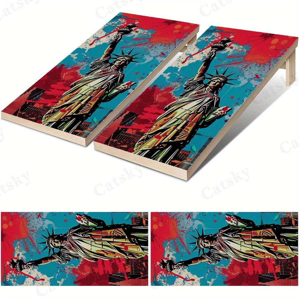 Graffiti - Style Statue of Liberty,Urban Art,Patriotic Decor,High Value! 2D Flat Vinyl Sandboard Stickers - Bubble-Free, Easy Ap
