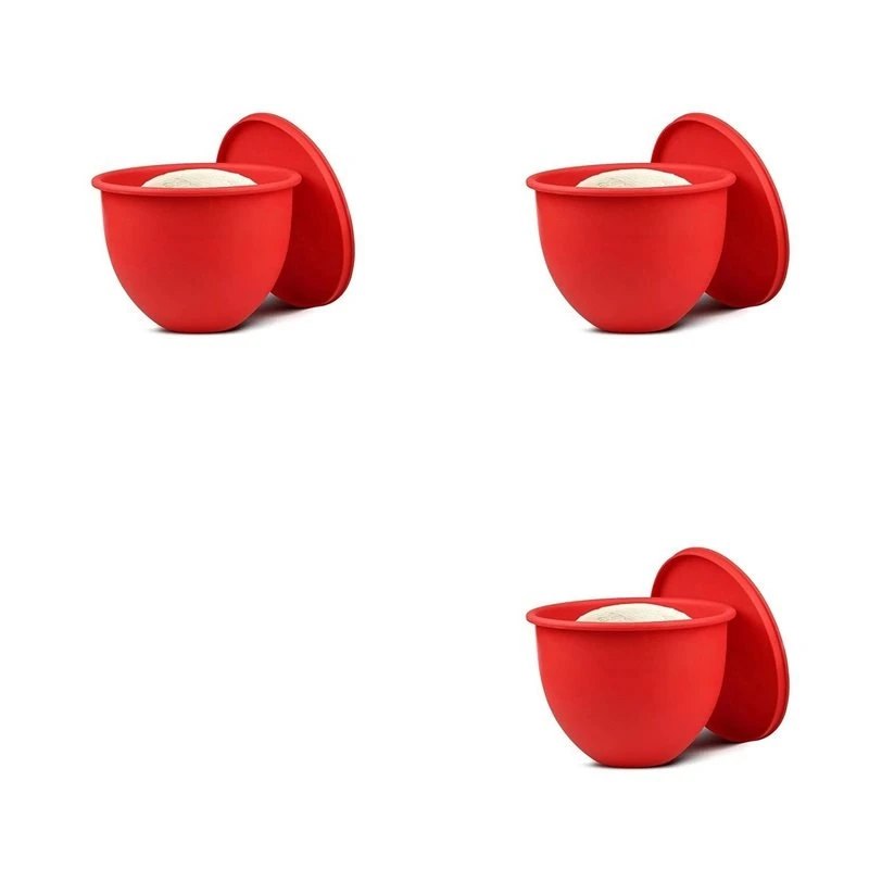 Retail 3X Silicone Bowl Liners For Kitchenaid Tilt-Head 5 QT Mixers Liners With Lids Kitchen Blender Accessories Red