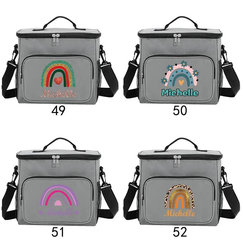 شخصية مخصصة اسم واحد الكتف معزول حقيبة الغداء مكتب بينتو الحقيبة العملي مقبض حقيبة أكياس صندوق الغداء بسيطة #5