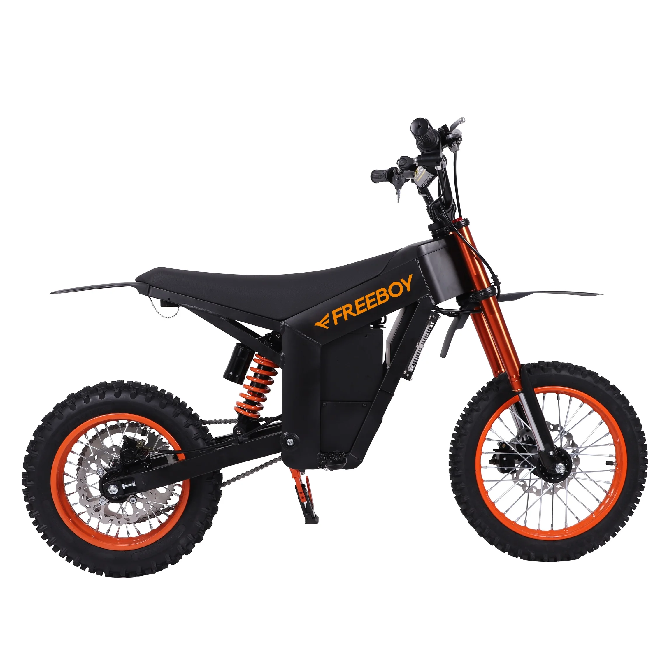 AliExpress NONE FREEBOY Y01 3000W Electric Dirt Bike 48V 30Ah Battery Off Road Electric Motorcycle 55KM/H High Speed Adult Electric Bike 14 Inch Front 12 Inch Rear Pneumatic Tires Hydraulic Disc Brake Full Suspension