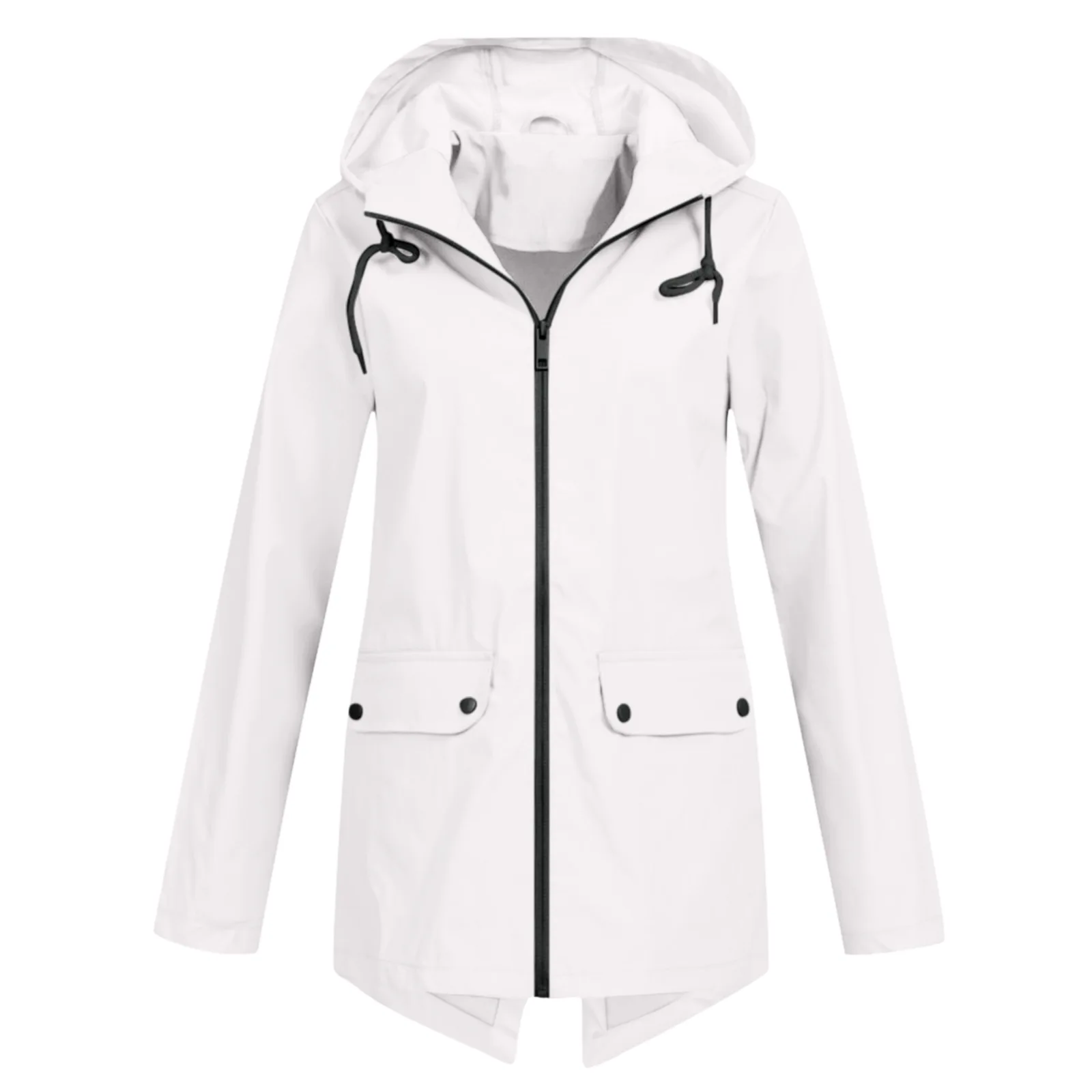 Waterproof clothing zipper hooded lightweight outdoor waterproof raincoat jacket thin outdoor jacket for women