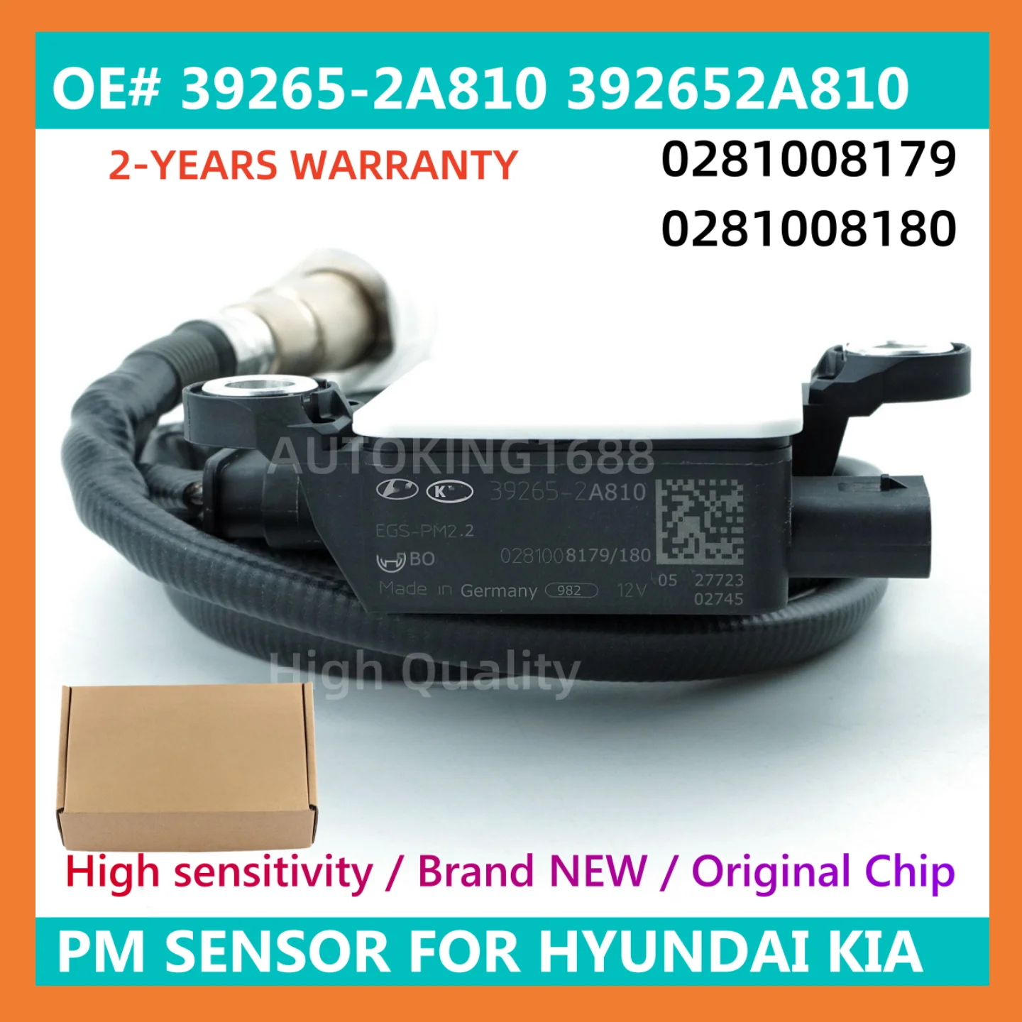 

39265-2A810 392652A810 39265 2A810 High Quality NEW Particulate Matter PM Sensor For Hyundai Kia 0281007179 0281007180