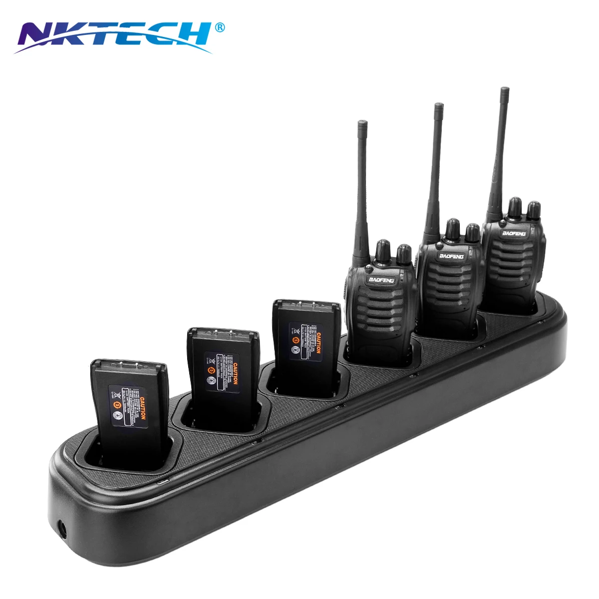 

NKTECH 6-Way Universal Rapid Multi Charger Six Way Chargers 12V For BaoFeng Pofung BF-888S U1 BF-777S BF666S H-777 Walkie Talkie