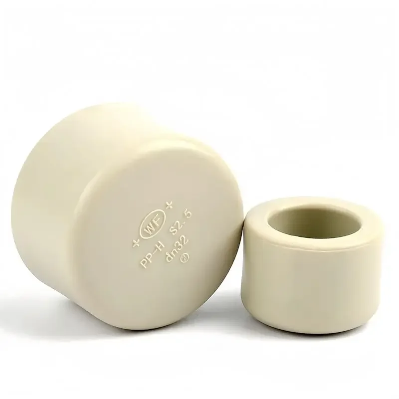 1pcs PPH Socket Fusion Pipe Cap End Cap Plug Chemical Resistant Plastic Pipe Fittings Socket Welding Cap Plug
