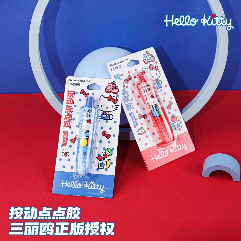 Sanrio Hello Kitty Push Type Dot Glue Pen Cute Student Stationery Adhesive Tape Double Sided Glue Stick for DIY Craft view 6