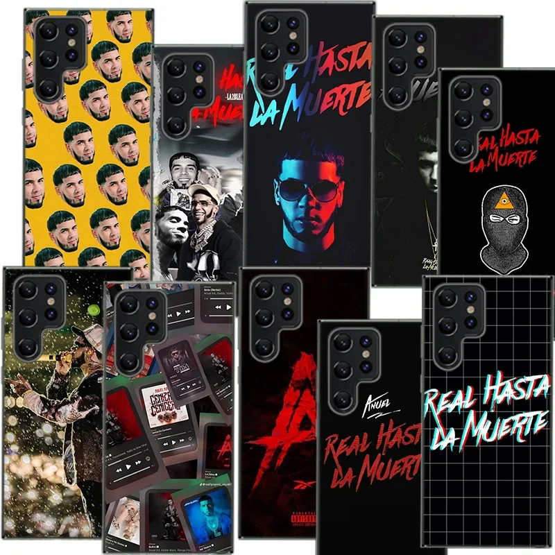 Anuel AA Real H-Hasta La M-Muerte Clear Phone Case For Samsung Galaxy S21 S20 S23 FE S24 S22 Ultra Capa S10 S9 S8 Plus S10E Cove