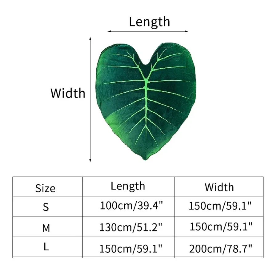 WASART-Couverture à feuilles géantes en velours chaud, plaid extra large pour lit, imprimé de plantes gloriosum, 2006, polaire, canapé, hiver