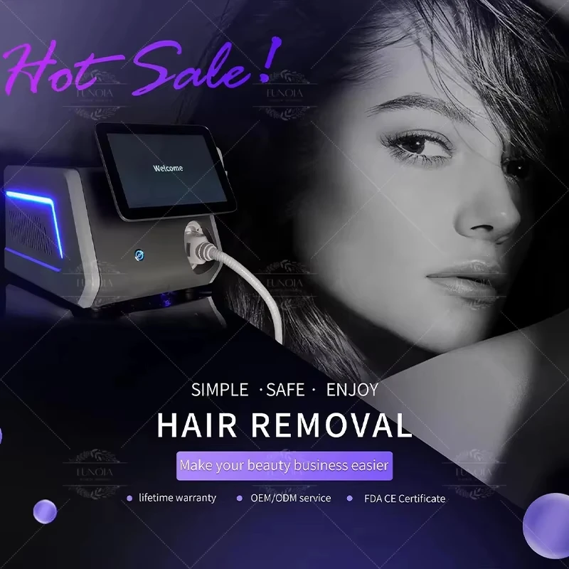 

Diode Laser Hair Removal Machine Super Ice Cooling Painless Epilation 755 808 1064 Triple Wavelength Professional Beauty Device