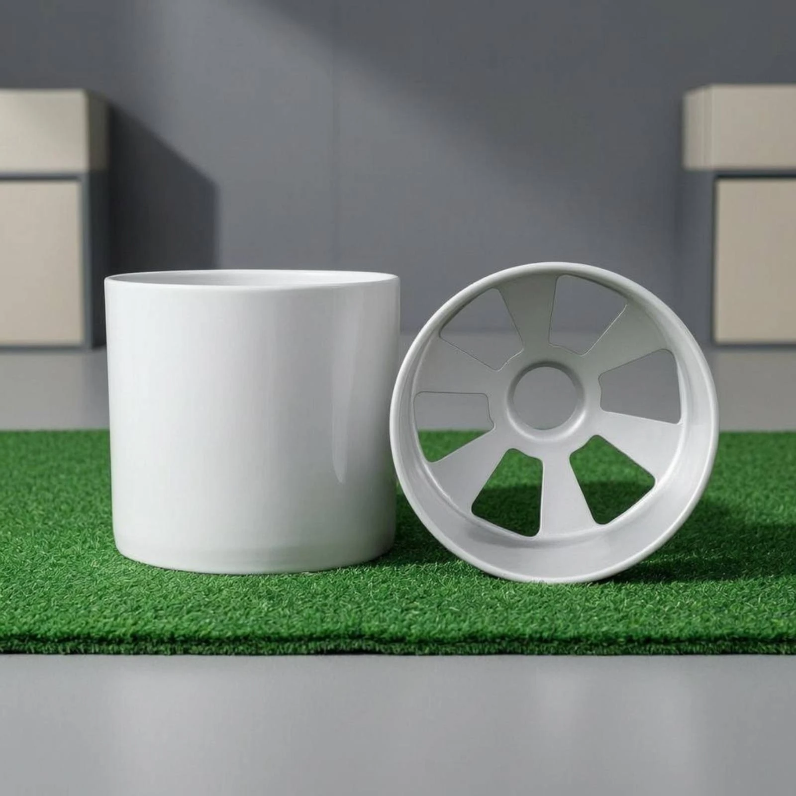 Golf Golf Hole Cup with Base Insert Durable Aluminum Golf Golf Hole Cup Sports Gear Easy to Clean Quick Drainage - view 4