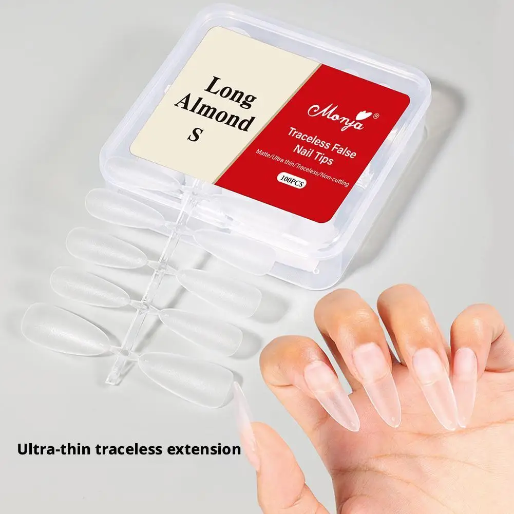 

Nail Art Ultra Thin Detachable Press-On Nail Full Or Half Cover Natural Nail Extensions No-Gel No-File Transparent Fake Nails