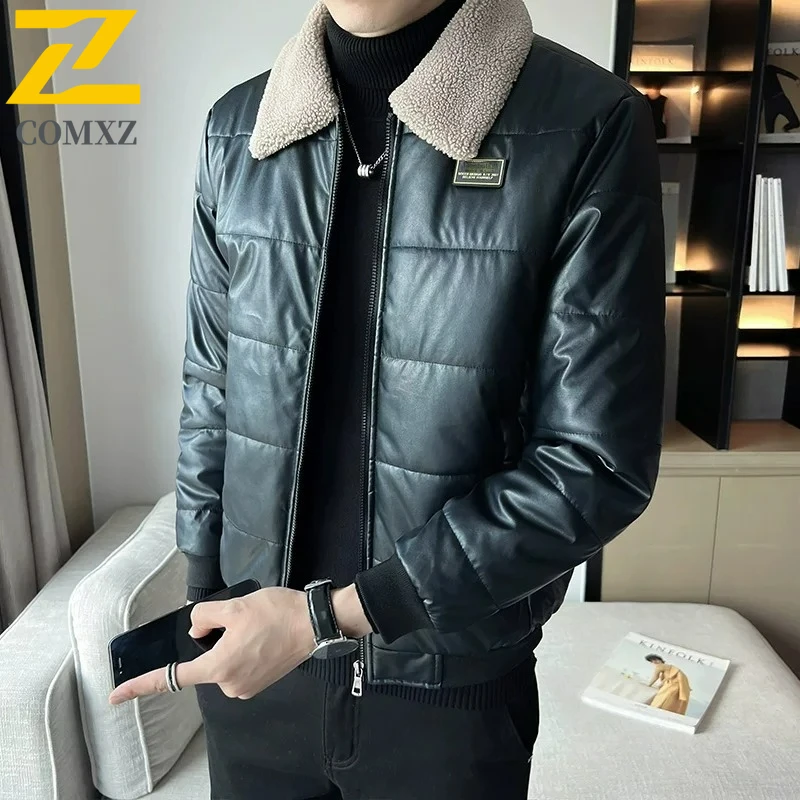 

COMXZ Premium Stand Collar Men Padded Jacket Outdoor Journey Cold Proof Parka Urban Street Style Thick Warm Winter Outerwear