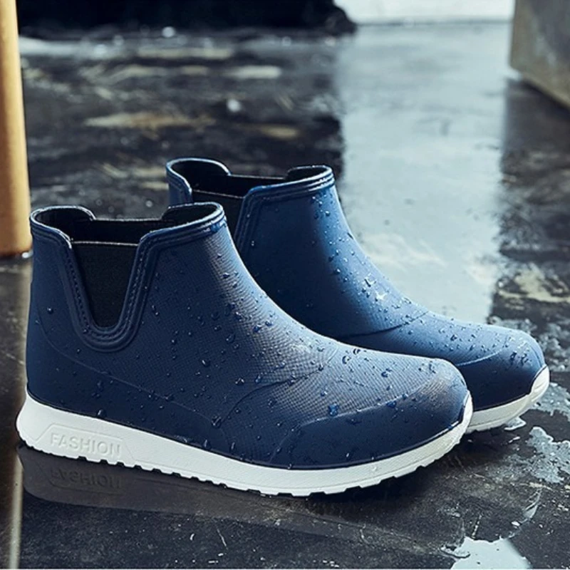 New Outdoor Non-slip Light Shoes Men Rain Boots Waterproof Rubber Fishing Shoes Durable Waterproof Rubber Fishing Shoes