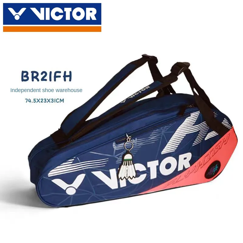 VICTOR Victory Badminton Bag 21FH Large Capacity 6-pack Rectangular Bag Professional Backpack Men's Tennis Gym Sports Bag Women