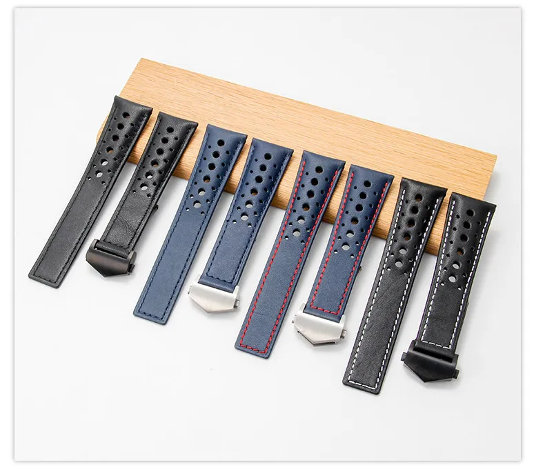 

New Soft breathable crocodile leather Watchband For TAG HEUER Strap MONACO CARRERA 22mm Watch Band Bracelet Folding Buckle
