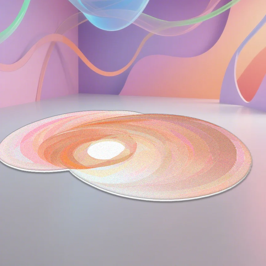 

Creative Irregular Large Living Room Carpet Abstract Color Pattern Lounge Rug Easy Cleaning Cute Room Décor Mat for Children