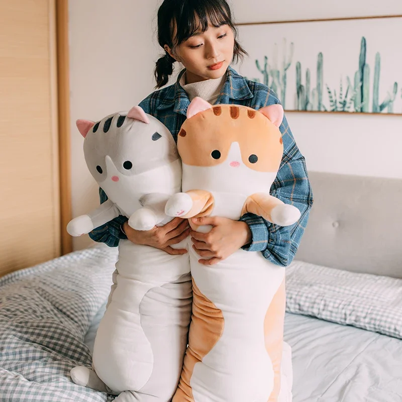 50CM-130CM Animal Cat Dakimakura Long Hugging Body Pillow Anime Pillow Men Women Plush Toy Doll Pillow Home Use Birthday Cushion