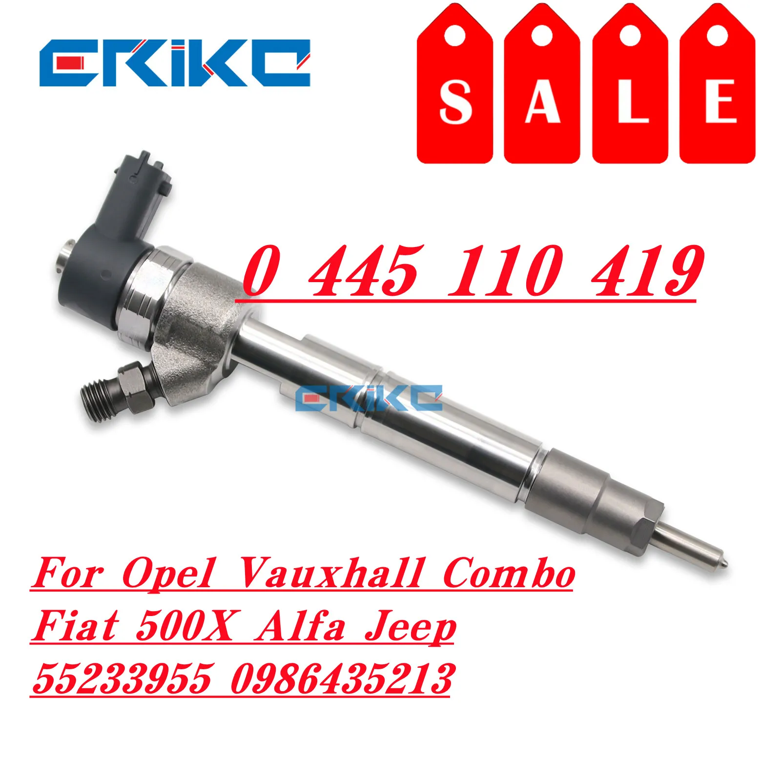 0445110419 55233955 New Diesel Fuel Injector Nozzle 0986435213 0445 110 419 For Opel Vauxhall Combo Fiat 500X Alfa Jeep