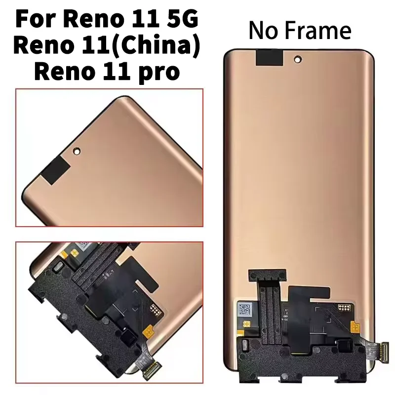 AMOLED For Oppo Reno11 CPH2599 LCD For Reno 11 (China) PJH110 Display+Touch For Oppo Reno 11F CPH2603 /11Pro CPH2607