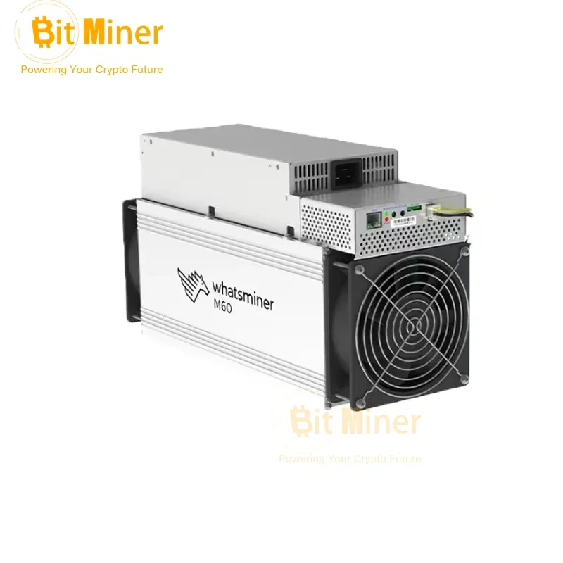 New Whatsminer M60 166T/168T/170T/174T/176T/178T 19.9W SHA-256 algorithm ASIC Miner BTC Bitcoin Miner With PSU