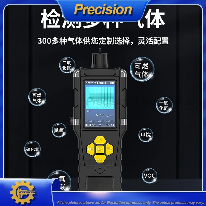 2026 Industrial Handheld Carbon Dioxide Gas Detector Multi Functional Pump Suction Toxic Gas Monitor Alarm